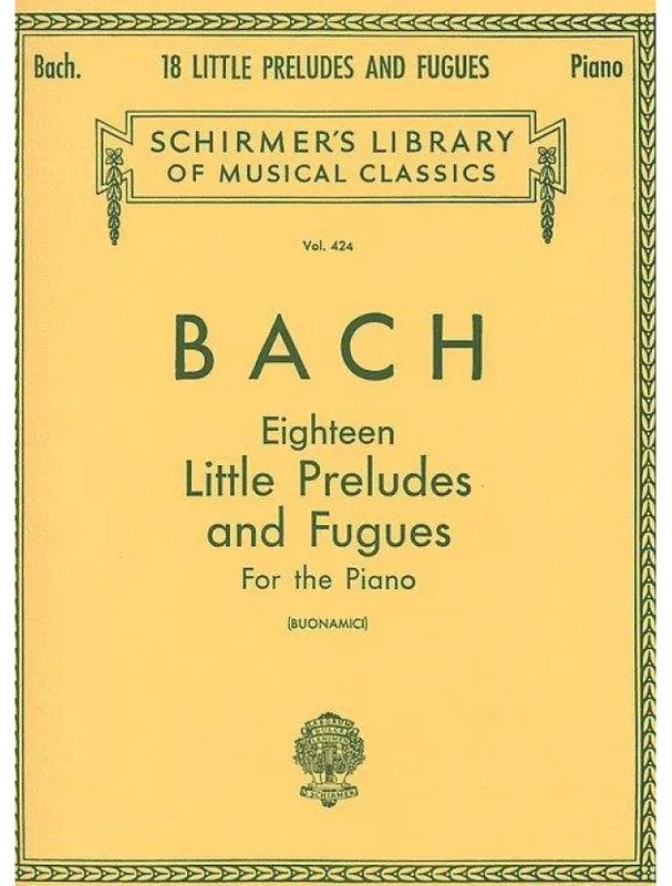 J.S. Bach 18 Little Preludes And Fugues (noty na klavír) Expresní Doručení