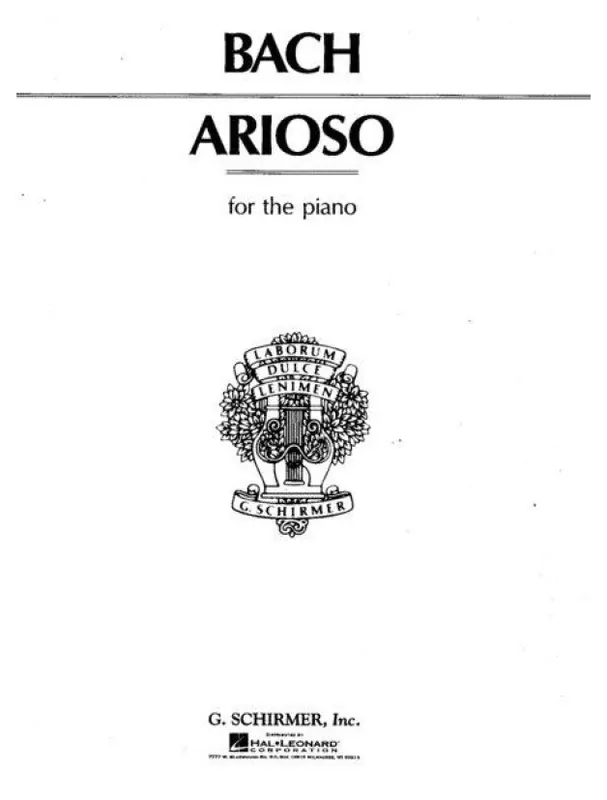 J.S. Bach Arioso (noty na klavír) Odeslání Ihned