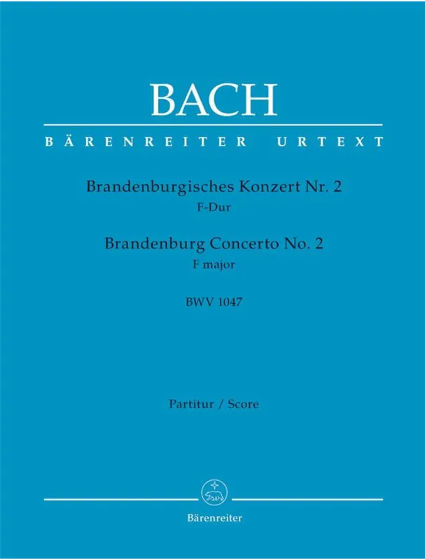 Sleva J.S. Bach Brandenburg Concerto No.2 In F, BWV 1047 (noty, partitura)