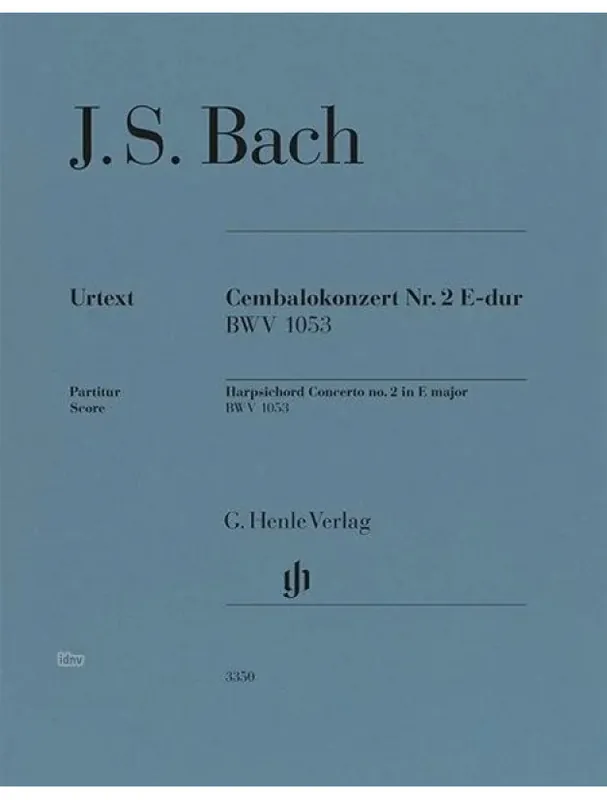Značkový J.S. Bach Cembalokonzert Nr. 2 E-dur BWV 1053 (noty pro klavír, smyčcový soubor, partitura)