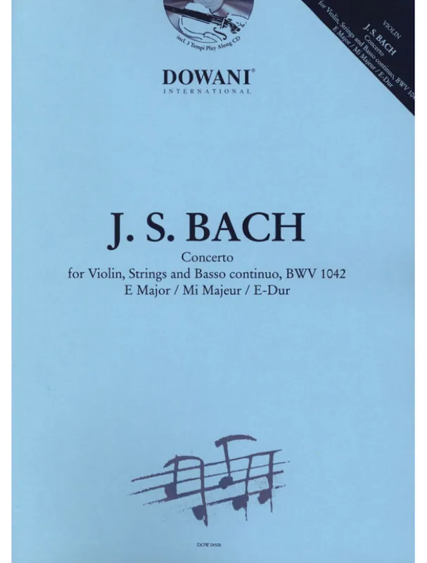 Hit Sezóny J.S. Bach Concerto E major BWV1042 (noty na housle, klavír) (+audio)