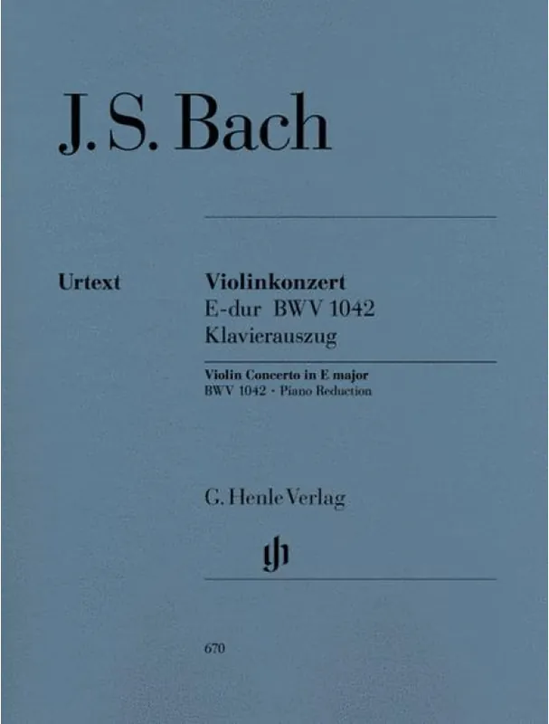 J.S. Bach Concerto For Violin And Orchestra In E BWV 1042 (noty na housle, klavír) Ihned K Objednání
