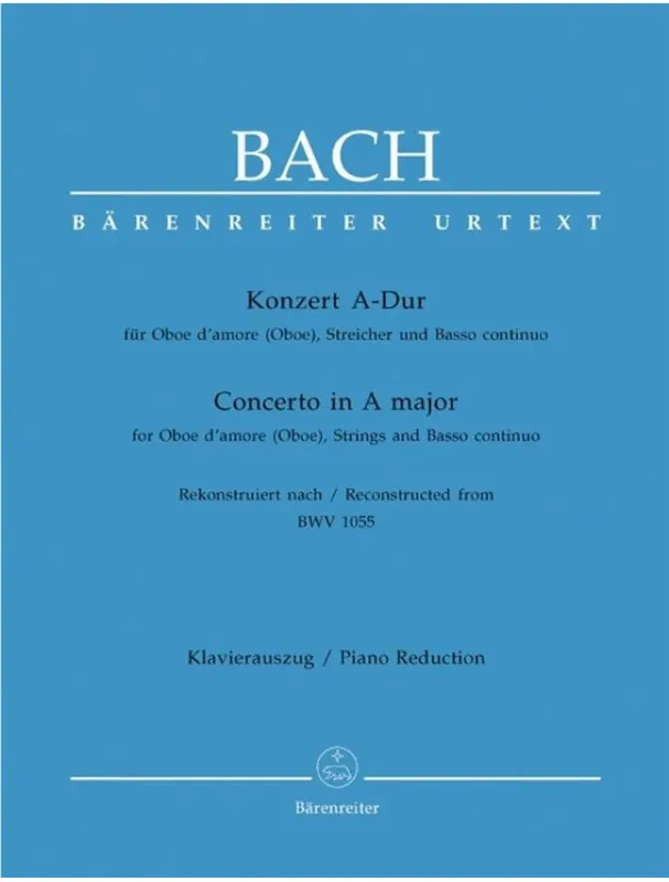 Koupit Online J.S. Bach Concerto in A major BWV 1055 (noty na hoboj, klavír) (noty na hoboj, klavír)
