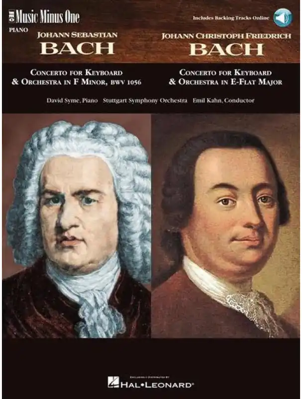 J.S. Bach Concerto in F Minor, BMV1056 & J.C.F. Bach Concerto in E-flat Major (noty na klavír) (+audio) Expresní Doručení