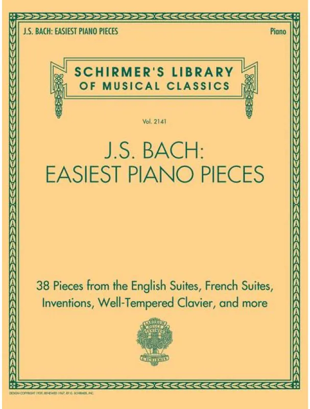 Sezónní Sleva J.S. Bach Easiest Piano Pieces (noty na klavír)