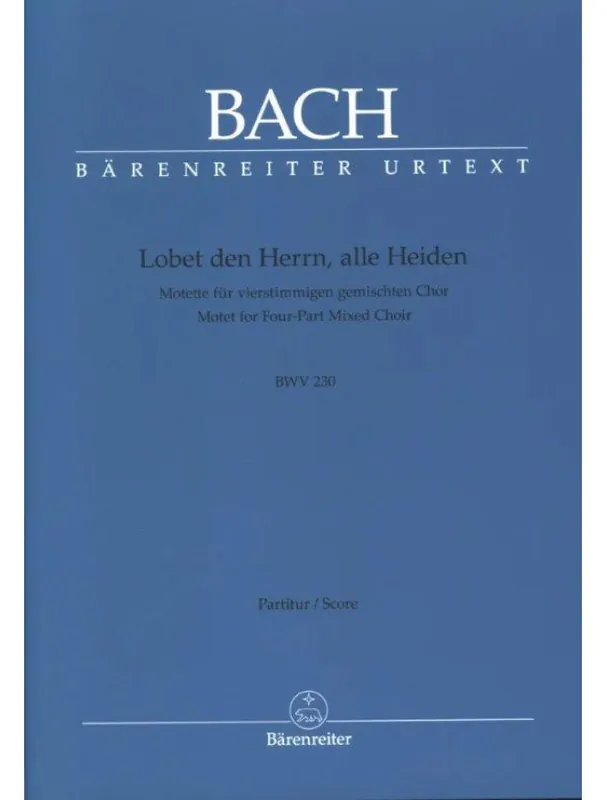 J.S. Bach Lobet den Herrn, alle Heiden BWV 230 (noty na varhany, zpěv) Ověřený