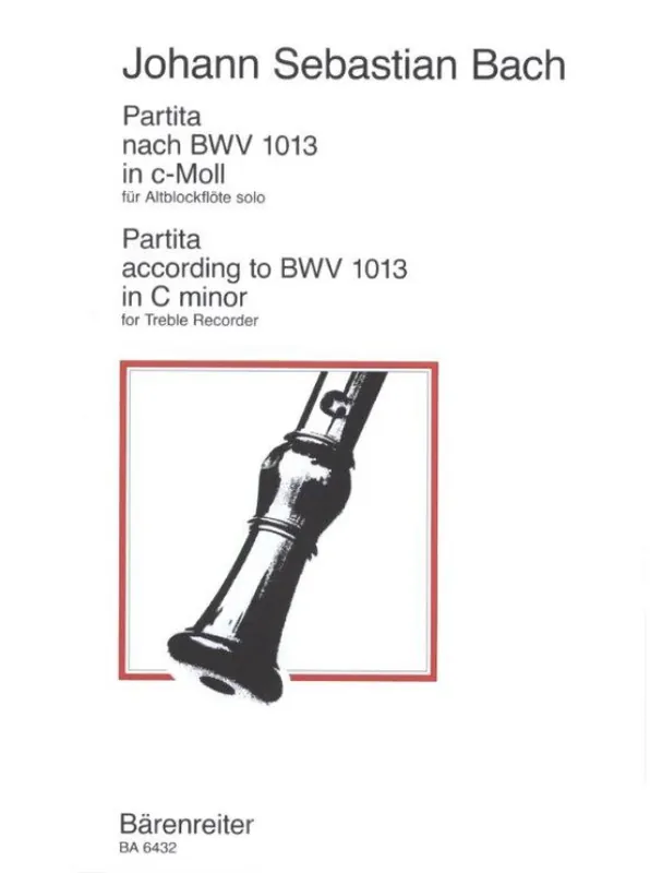 J.S. Bach Partita according to BWV 1013 C minor (noty na zobcovou flétnu) Originální