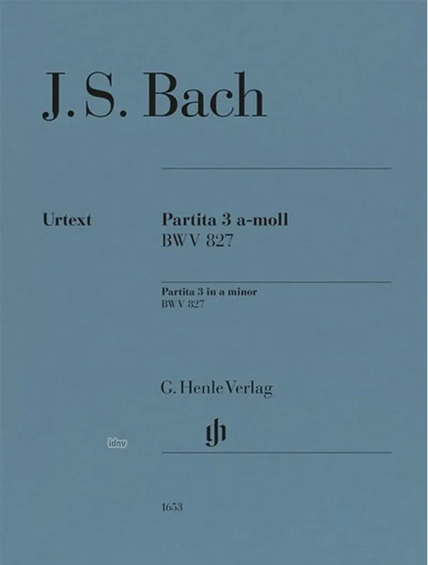 Pouze Dnes J.S. Bach Partita no. 3 A minor BWV 827 (noty na klavír)