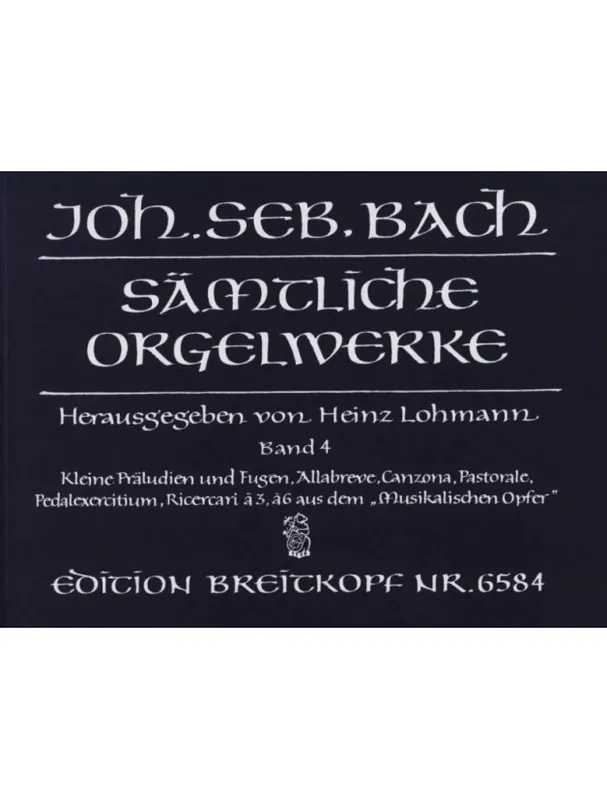 J.S. Bach Sämtliche Orgelwerke 4 (noty na varhany) Výprodej