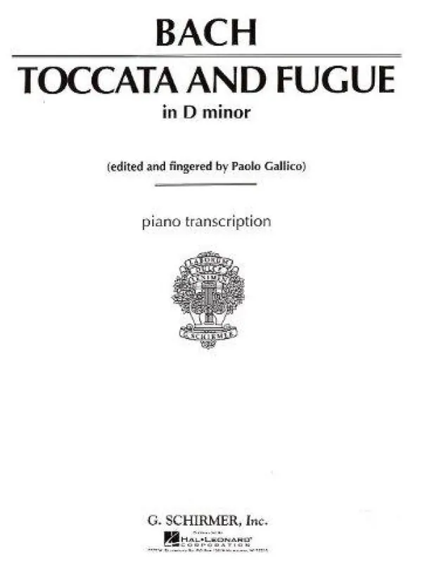 Odeslání Ihned J.S. Bach Toccata And Fugue In D Minor For Piano BWV565 (Tausig) (noty na sólo klavír)
