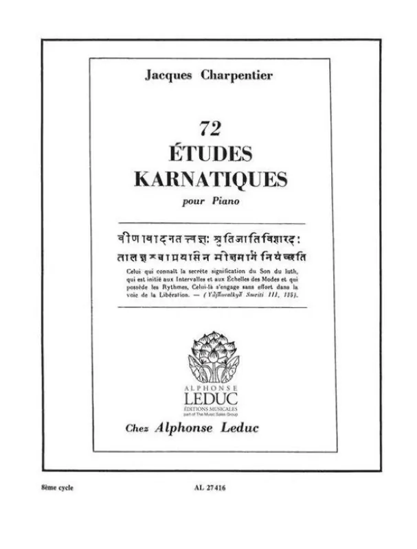 Jacques Charpentier 75 Études Karnatiques Cycle 08 (noty na klavír) Víkendová Akce