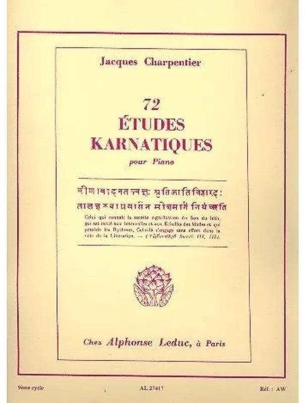 Jacques Charpentier 75 Études Karnatiques Cycle 09 (noty na klavír) Top Prodej