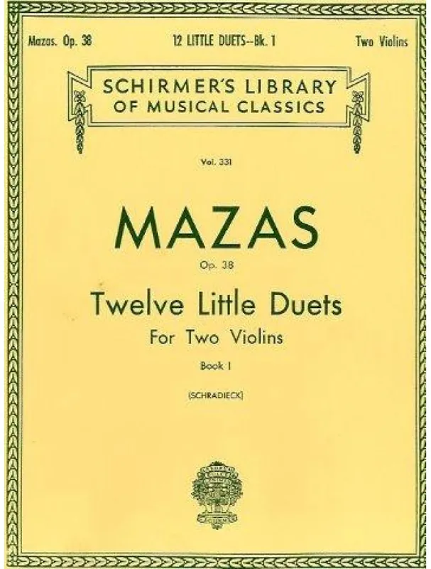 Jacques F. Mazas Twelve Little Duets Op.38 Book 1 (noty na housle) Nízká Cena