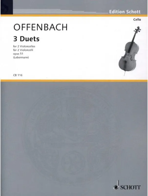 Objednat Nyní Jacques Offenbach 3 Duets Opus 51 (noty na violoncello)