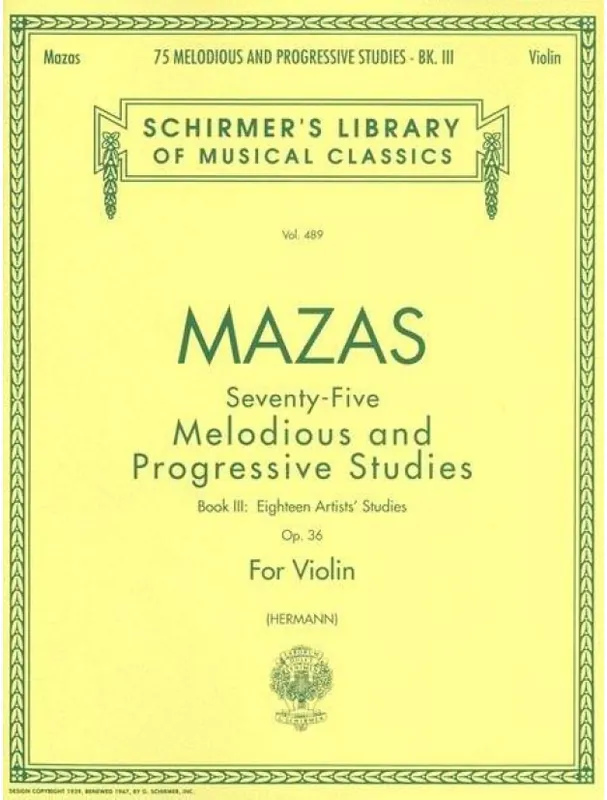 Expresní Doručení Jacques-Féréol Mazas 75 Melodious and Progressive Studies, Op. 36 Book 3 (noty na housle)