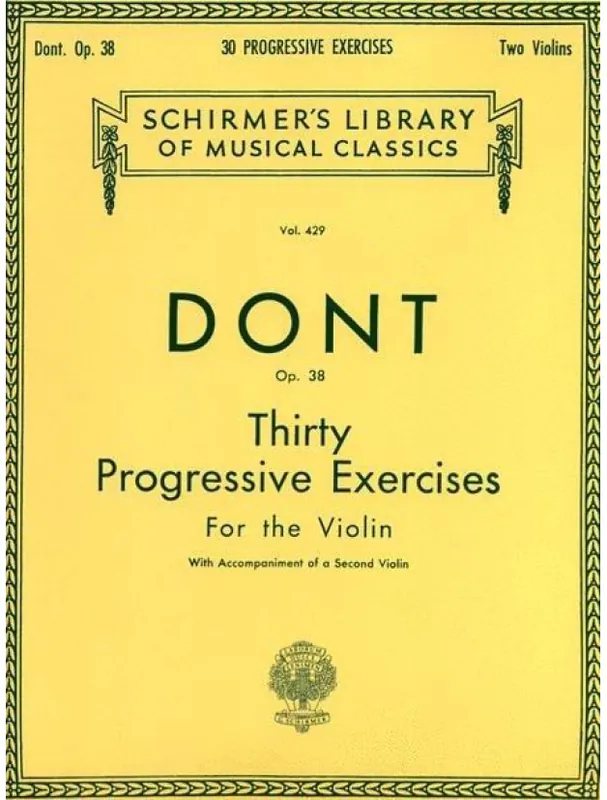 Jakob Dont 30 Progressive Exercises, Op. 38 (noty na housle) Cenová Bomba