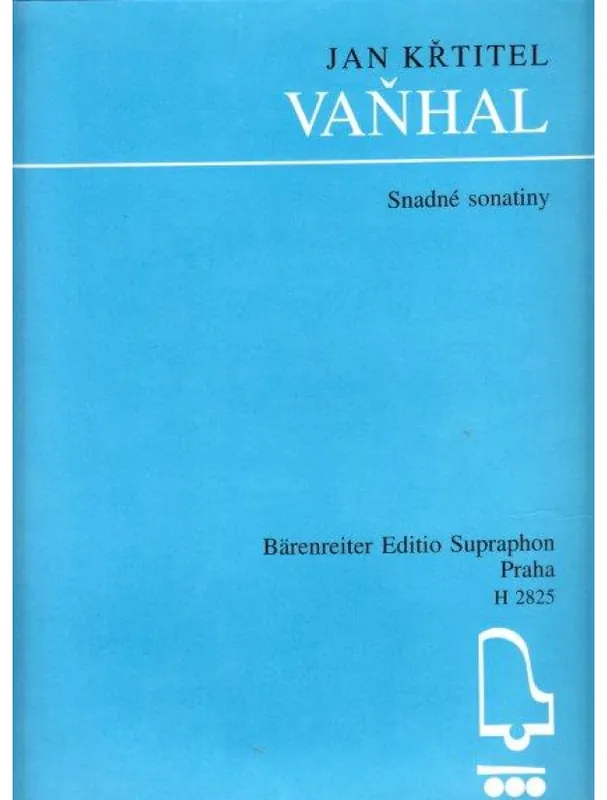 Jan Křtitel Vaňhal Snadné sonatiny (noty, klavír sólo) Vrácení Zdarma