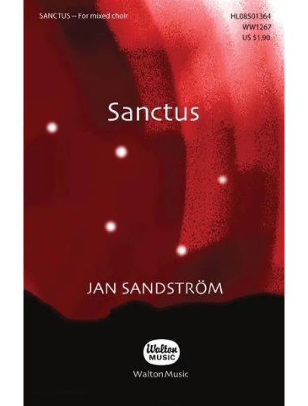 Značkový Jan Sandström Sanctus (A Cappella) (noty na sborový zpěv SATB) - SADA 5 ks
