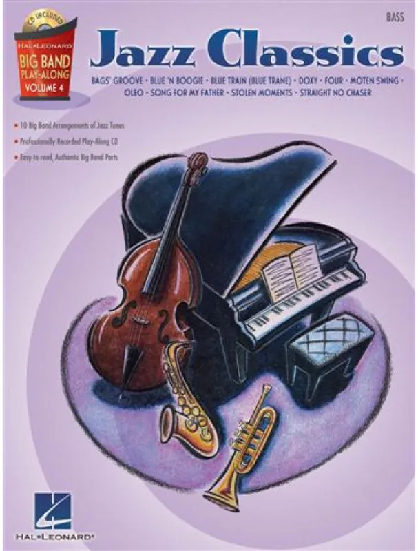 Sleva Jazz Classics Big Band Play-Along 4 (noty, baskytara) (+audio)
