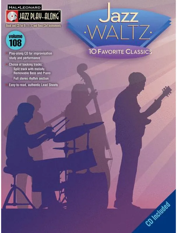 Jazz Play-Along 108 Jazz Waltz (noty na nástroje C, Eb, Bb, basového klíče) (+audio) Nejlepší Cena