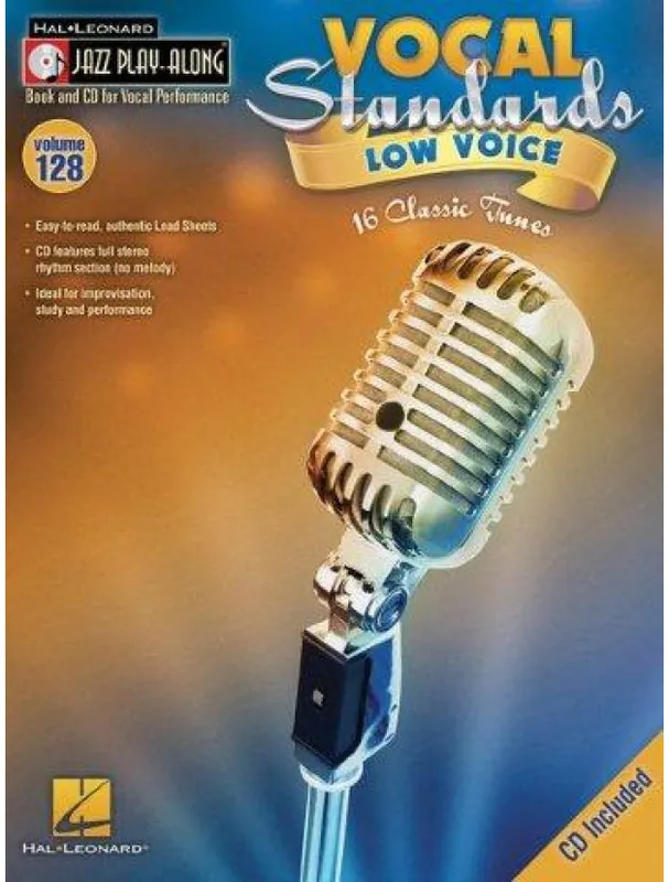 Expresní Doručení Jazz Play-Along 128 Vocal Standards (Low Voice) (noty na zpěv, hluboký hlas) (+audio)
