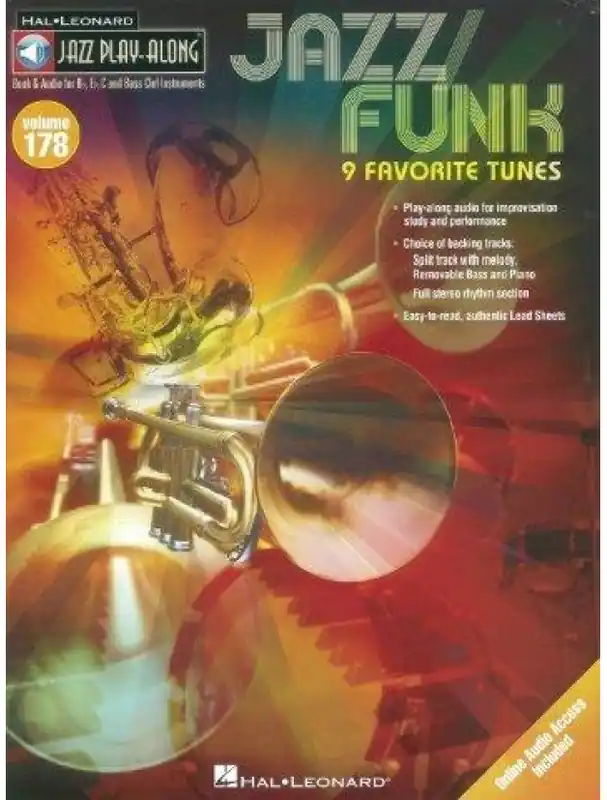 Nová Kolekce Jazz Play-Along 178 Jazz/Funk - 9 Favorite Tunes (noty na nástroje C, Eb, Bb, basového klíče) (+audio)