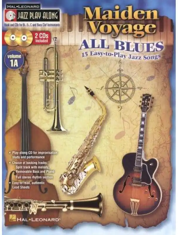 Výprodej Jazz Play-Along 1A Maiden Voyage/All Blues (noty, nástroje C, Eb, Bb, basového klíče) (+audio)