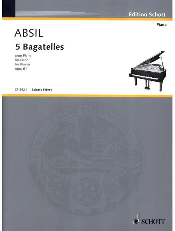 Výprodej Jean Absil 5 Bagatelles op. 61 (noty na klavír)