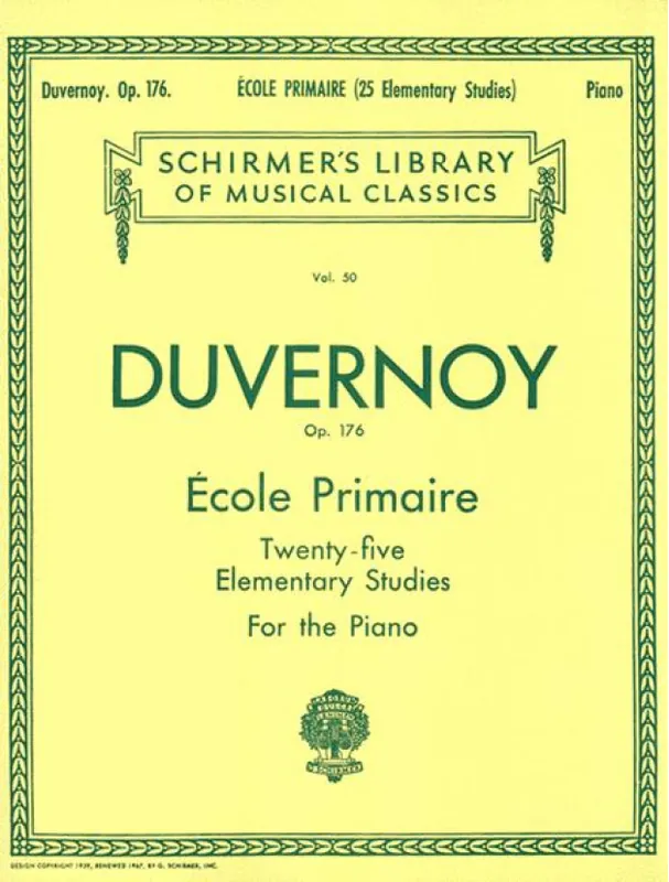 Jean-Baptiste Duvernoy Ecole Primaire / 25 Elementary Studies, Op. 176 (noty na klavír) Sezónní Sleva