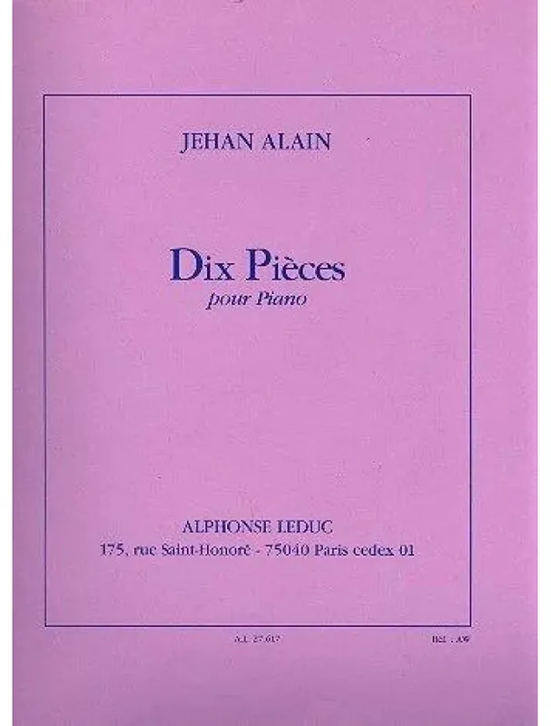 Sezónní Sleva Jehan Alain 10 Pieces (noty na klavír)