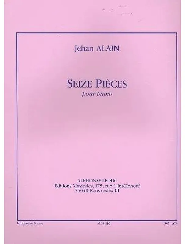 Nová Kolekce Jehan Alain 16 Pieces (noty na klavír)