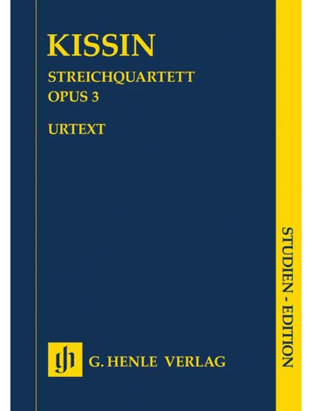 Zlevněný Jevgenij Kissin String Quartet Op. 3 - Study score (noty pro smyčcový kvartet)