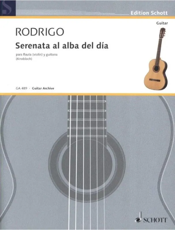 Pouze Dnes Joaquín Rodrigo Serenata al alba del día (noty na kytaru, příčnou flétnu)