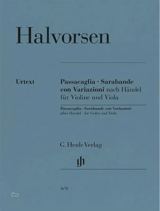 Johan Halvorsen Passacaglia, Sarabande con Variazioni nach Händel (noty na housle, violu) Poslední Šance