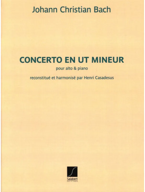 Johann Christian Bach Concerto en ut mineur (noty na violu, klavír) Finální Výprodej
