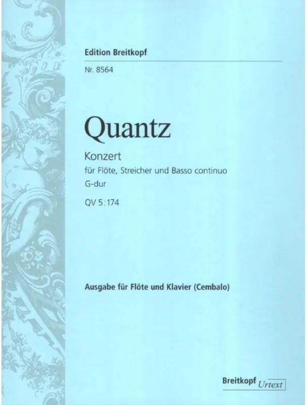 Odeslání Ihned Johann Joachim Quantz Flötenkonzert G-dur QV 5 174 / Flute Concerto (noty na příčnou flétnu, klavír)