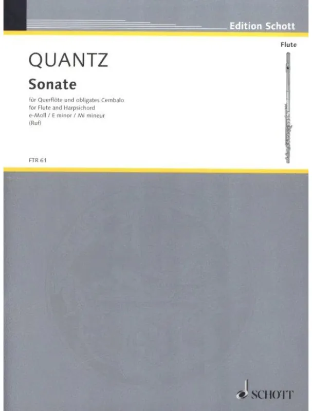 Johann Joachim Quantz Sonate e-moll (noty na příčnou flétnu, klavír) Objednat Nyní