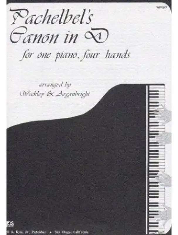 Johann Pachelbel Canon In D (noty na čtyřruční klavír) Odeslání Ihned