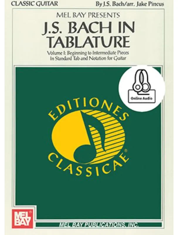 Johann Sebastian Bach In Tablature (noty, tabulatury na kytaru) (+audio) Horká Nabídka
