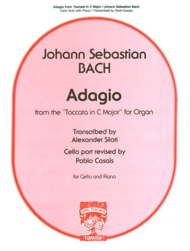 Johann Sebastian Bach Adagio from Toccata In C Major for Organ (noty na violoncello, klavír) Akční Nabídka