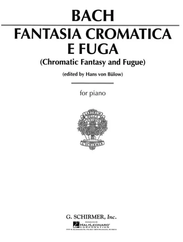 Johann Sebastian Bach Chromatic Fantasy And Fugue (noty na klavír) Nejlepší Volba
