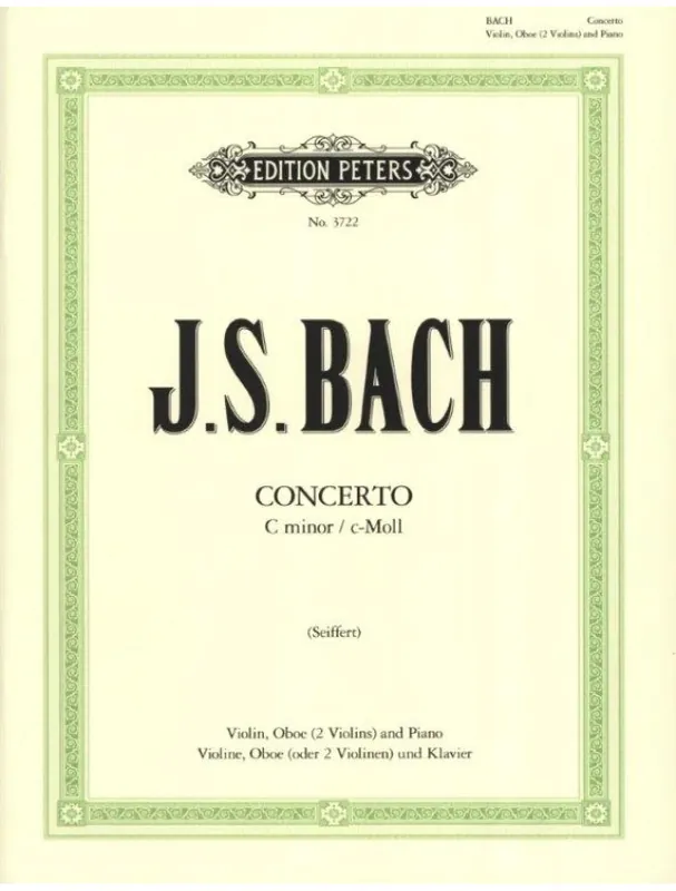 Johann Sebastian Bach Concert C Bwv1060 2 (noty na housle, klavír) Cenově Výhodný