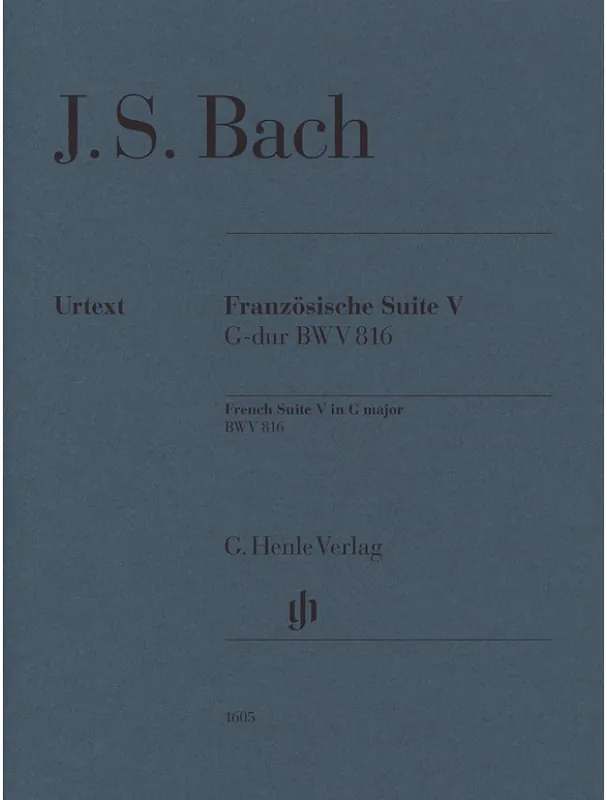 Johann Sebastian Bach French Suite V in G Major BWV 816 (noty na klavír) Rychlé Dodání