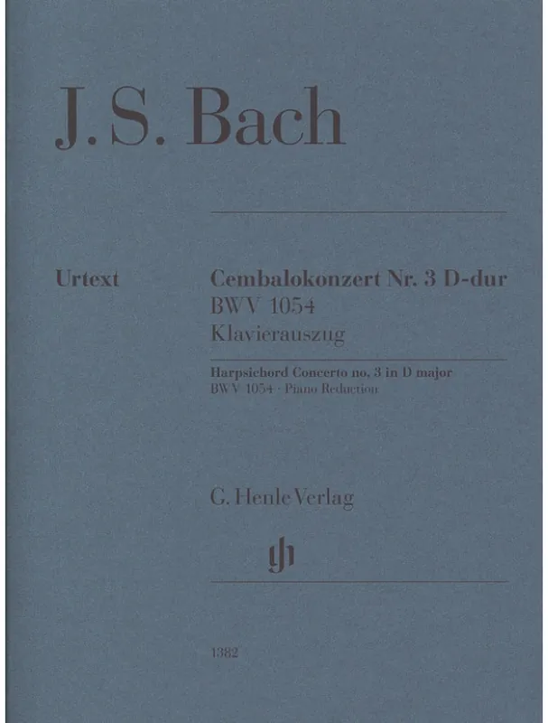 Johann Sebastian Bach Harpsichord Concerto no. 3 D major BWV 1054 (noty na klavír, cembalo) Nakupujte Hned