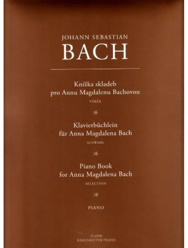 Originální Johann Sebastian Bach Knížka skladeb pro Annu Magdalenu Bachovou (noty, klavír sólo)