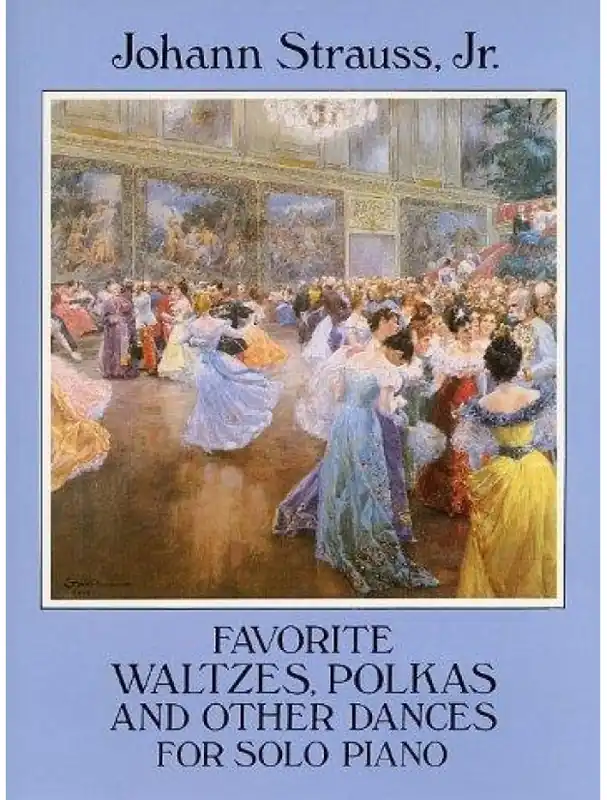 Johann Strauss II Favorite Waltzes Polkas And Other Dances For Solo Piano (noty na sólo klavír) Autentický