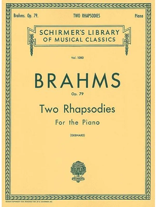 Johannes Brahms 2 Rhapsodies Op.79 (noty na sólo klavír) Akce