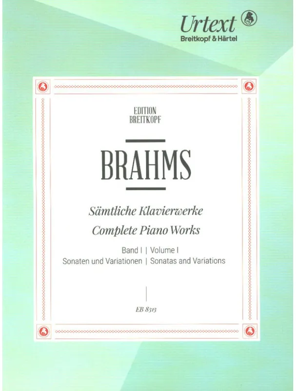 Johannes Brahms Complete Piano Works 1 - Sonatas and Variations (noty na klavír) Jen Po Omezenou Doba