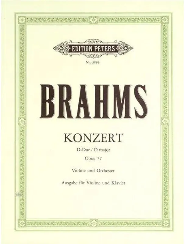 Víkendová Akce Johannes Brahms Concerto in D Major Op.77 (noty na housle, klavír)