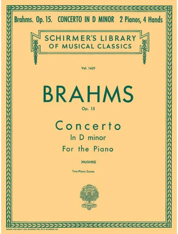 Nízká Cena Johannes Brahms Concerto No. 1 in D Minor, Op. 15 (noty na čtyřruční klavír)